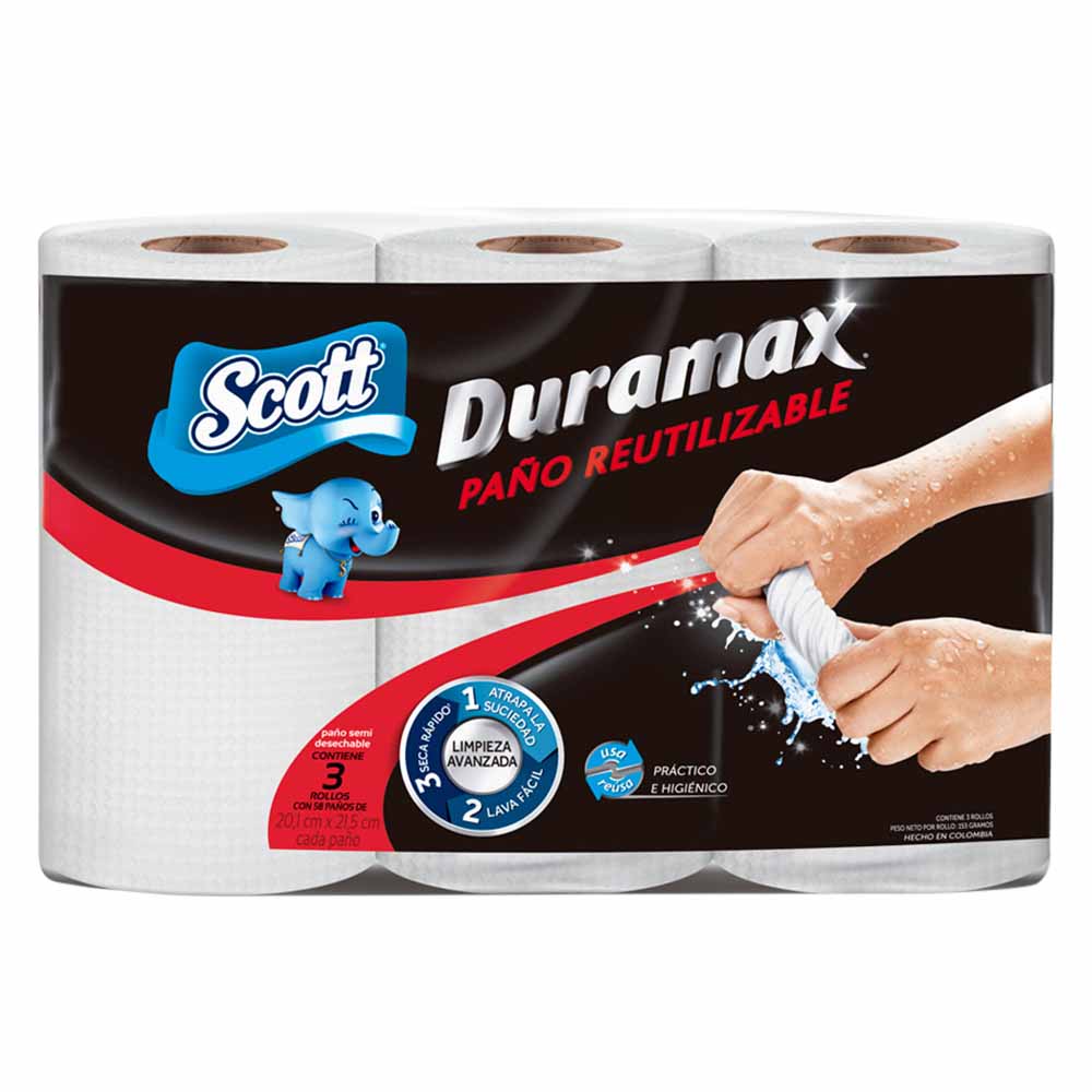 Paño Reutilizable SCOTT Duramax Paquete 3un