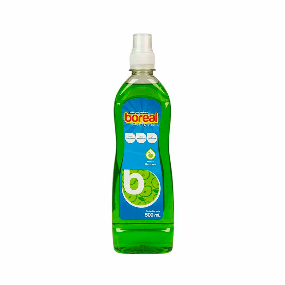 Lavavajilla líquido BOREAL Manzana Botella 500Ml