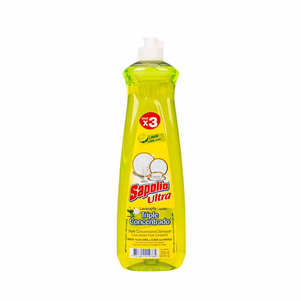 Lavavajilla líquido SAPOLIO Limón Botella 750Ml