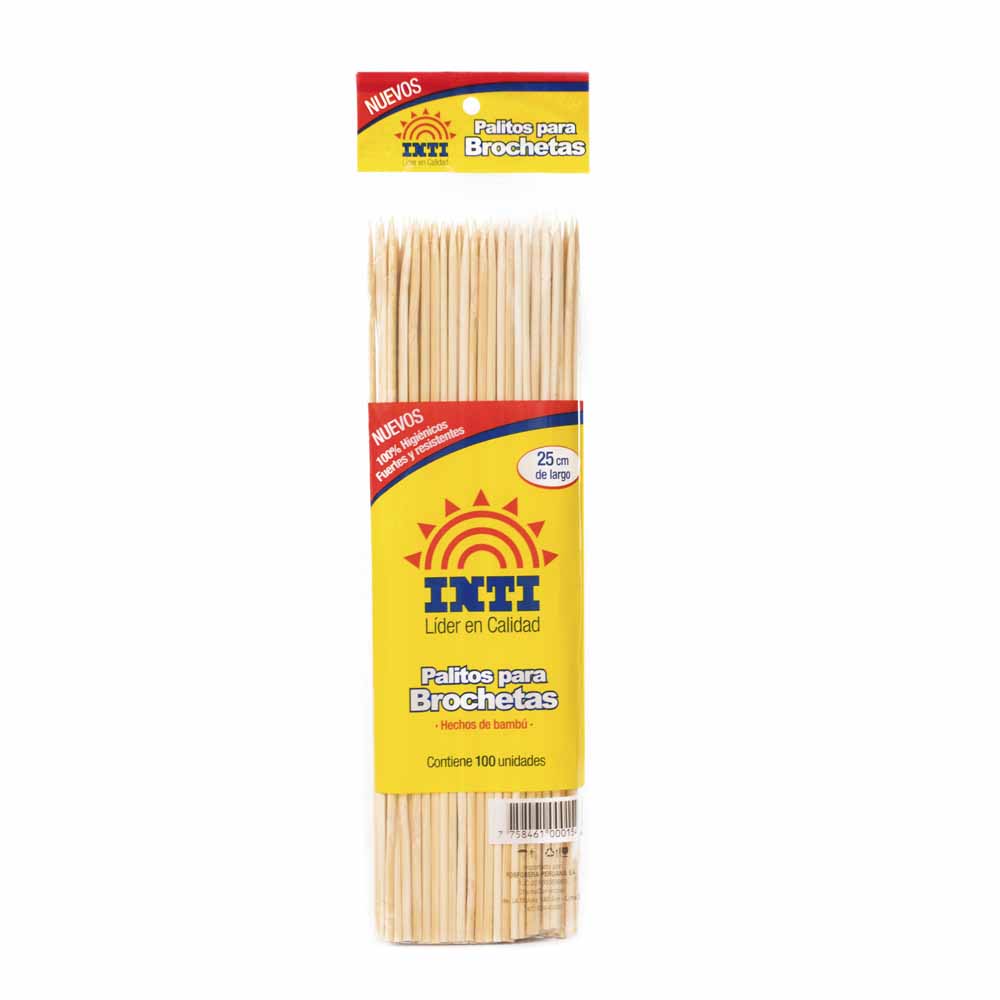 Brochetas INTI 25cm Bolsa 100un