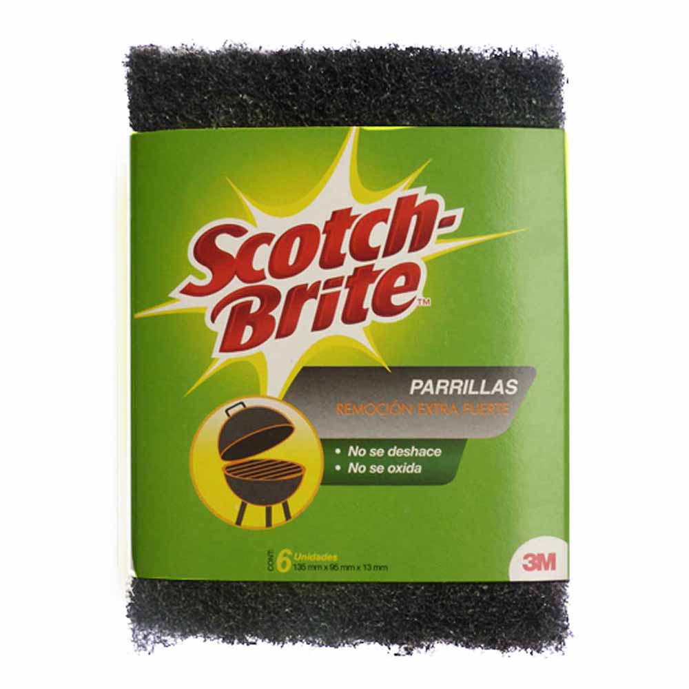Esponja SCOTCH-BRITE Parrillera Paquete 6un