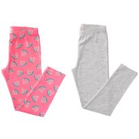 Leggins Pack x2 A EUREKA Niña Algodón Gris Melange
