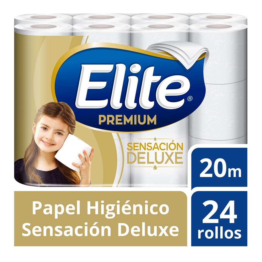Papel Higiénico ELITE Premium Triple Hoja Paquete 24un