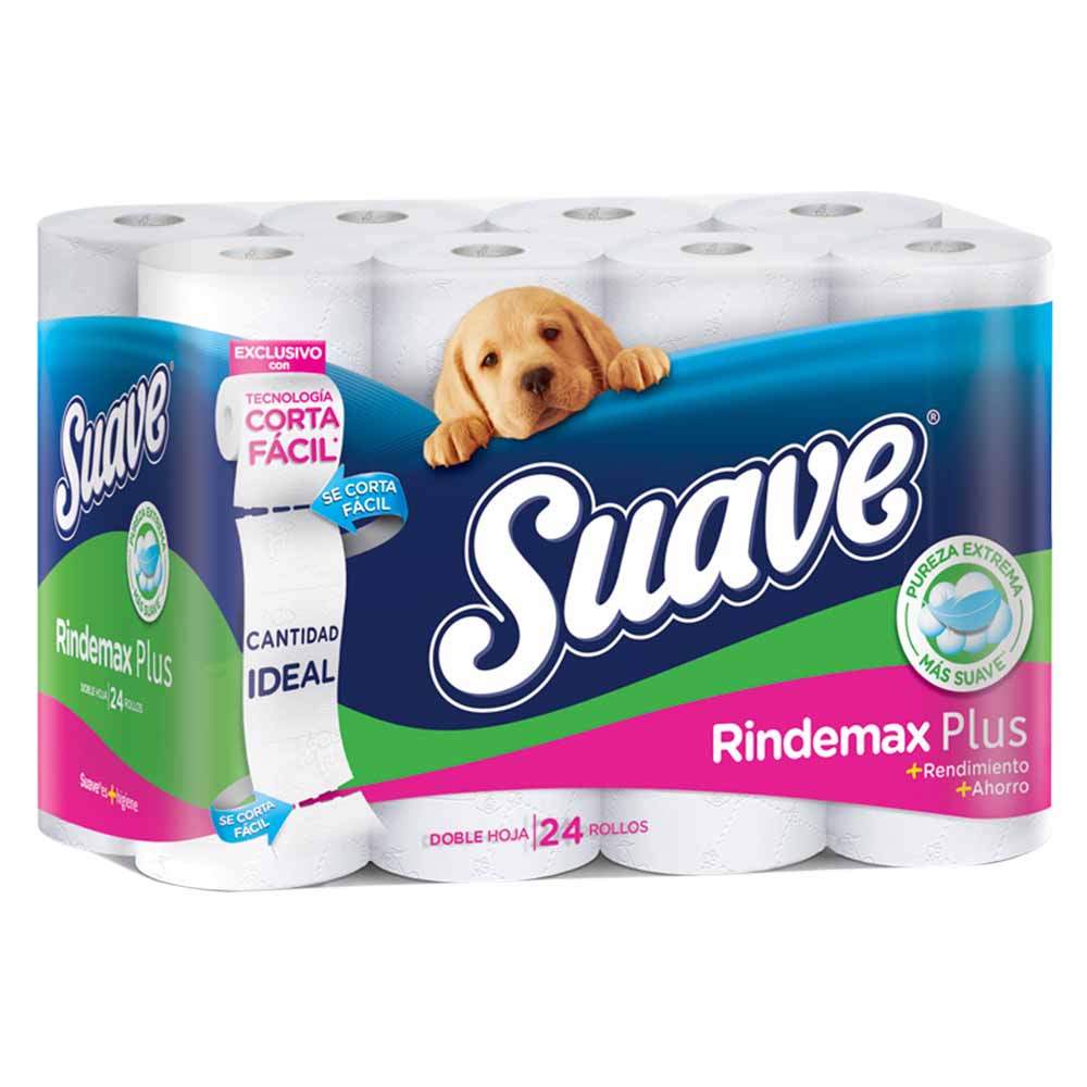 Papel Higiénico SUAVE Rindemax Plus Doble Hoja Paquete 24un