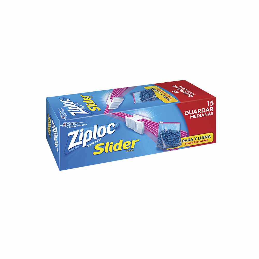 Bolsa Slider ZIPLOC Paquete 15un