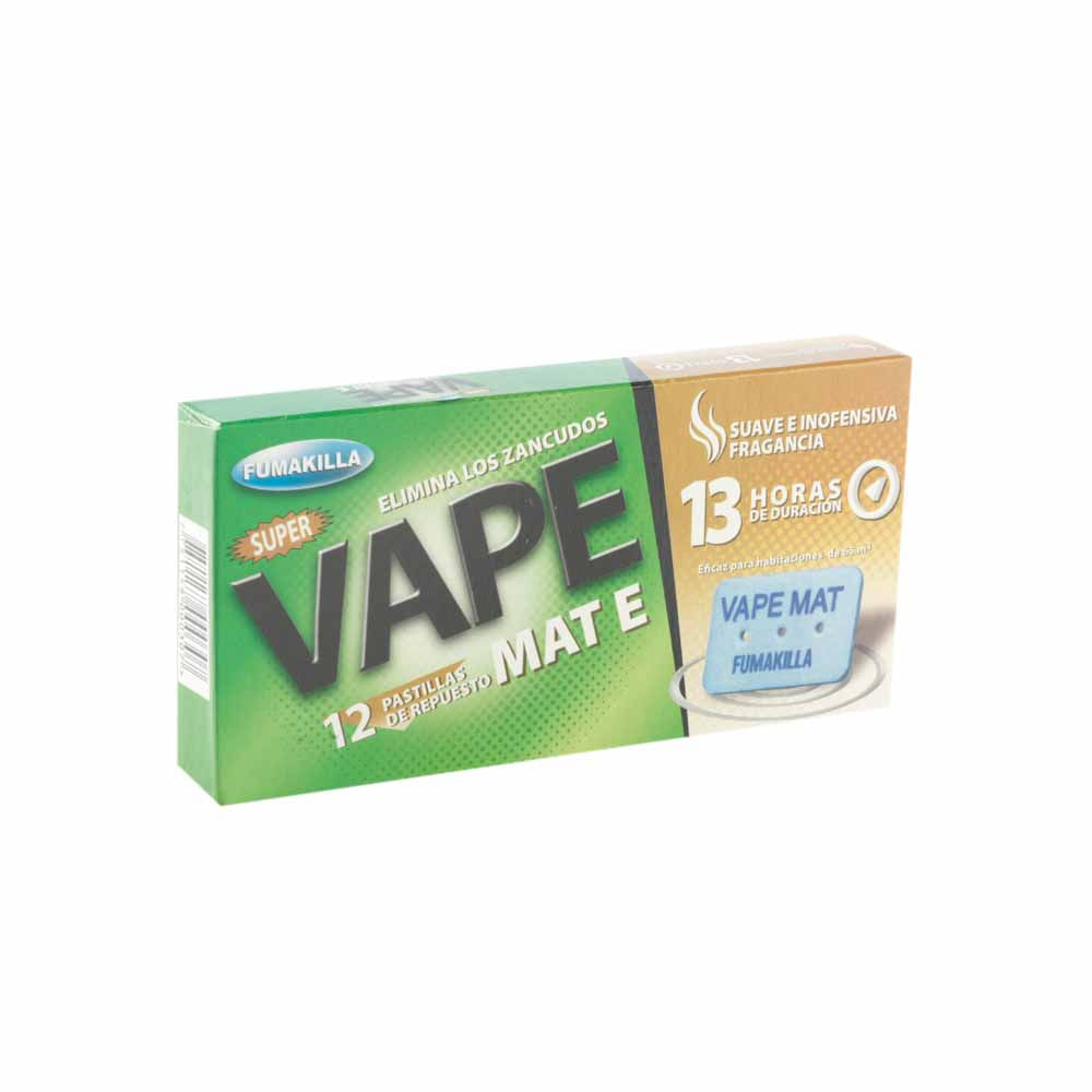 Insecticida VAPE Pastilla verde Caja 12Un