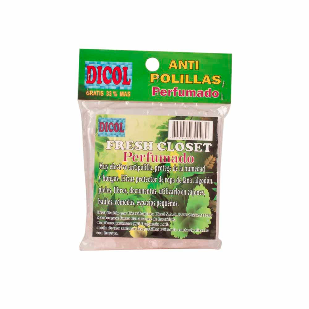 Insecticida DICOL Antipolilla pastilla aromatizadora Bolsa 60Gr