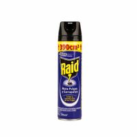 Insecticida en spray RAID Morado mata pulgas Frasco 390Ml