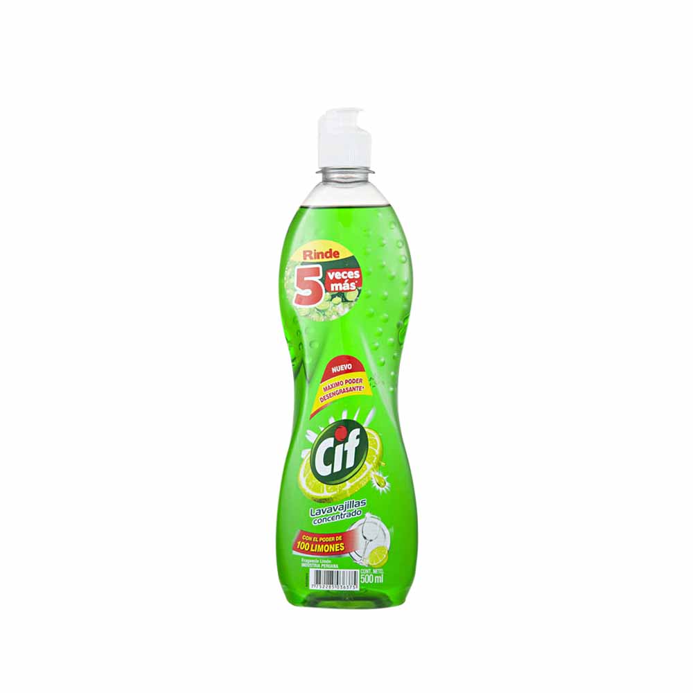 Lavavajilla Líquido CIF Limón Frasco 500ml