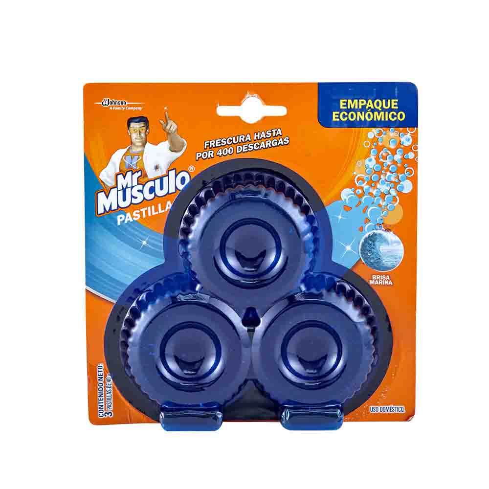 Desinfectante MR.MÚSCULO Tanque Azul Paquete 3un
