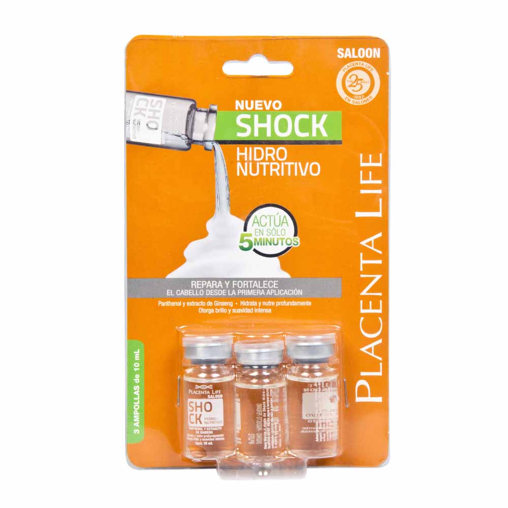 Ampolla PLACENTA LIFE Hidro Nutritivo Caja 3un