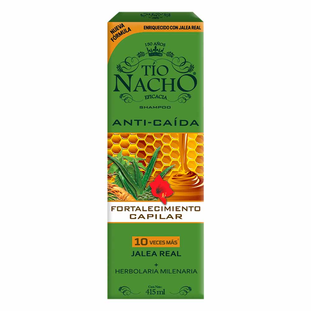 Shampoo TÍO NACHO Herbolaria Milenaria Frasco 415ml