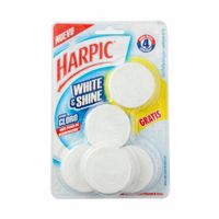 Desinfectante de Baño en Pastilla HARPIC White & Shine 45g Paquete 5un