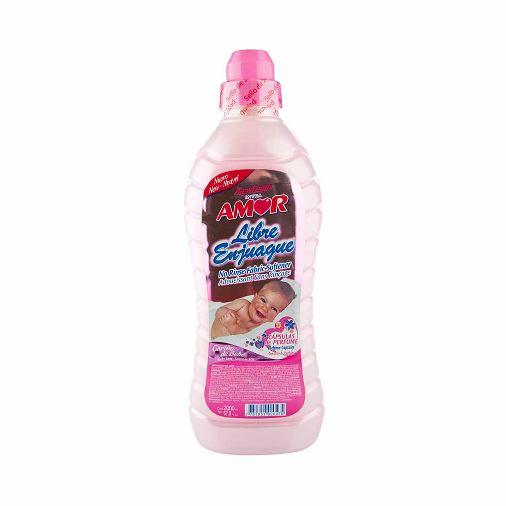 Suavizante de Ropa AMOR Libre Enjuague Bebé Botella 2L
