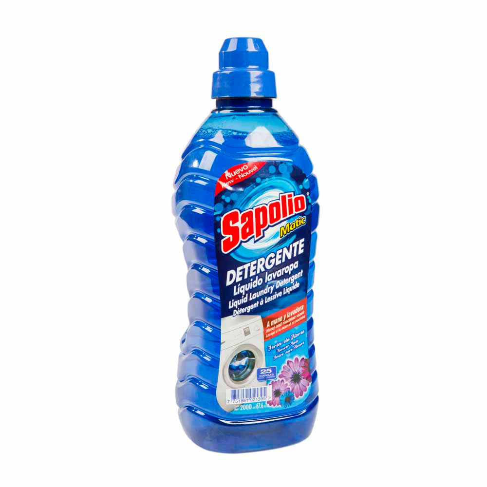 Detergente líquido SAPOLIO MATIC Flores Botella 2L