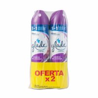 Ambientador en Aerosol GLADE Campos de Lavanda 400ml Paquete 2Un