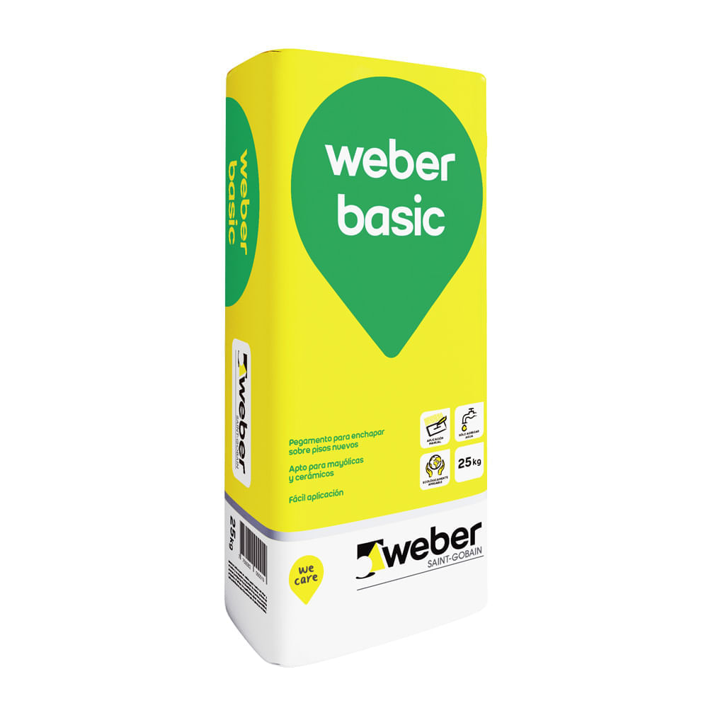 Pegamento en Polvo Basic Gris 25 kg Weber