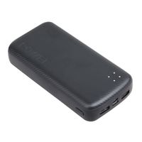 Batería externa G Mobile 20000 mAh, carga rápida 18W, 2 puertos usb, negro