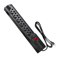Supresor de pico con switch Opalux 14-515AB-2M, 6 tomas universales, 2m