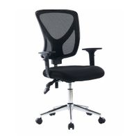 Silla de oficina Proshopper Florencia SN26, respaldar regulable altura 9 cm, 120 kg, negro