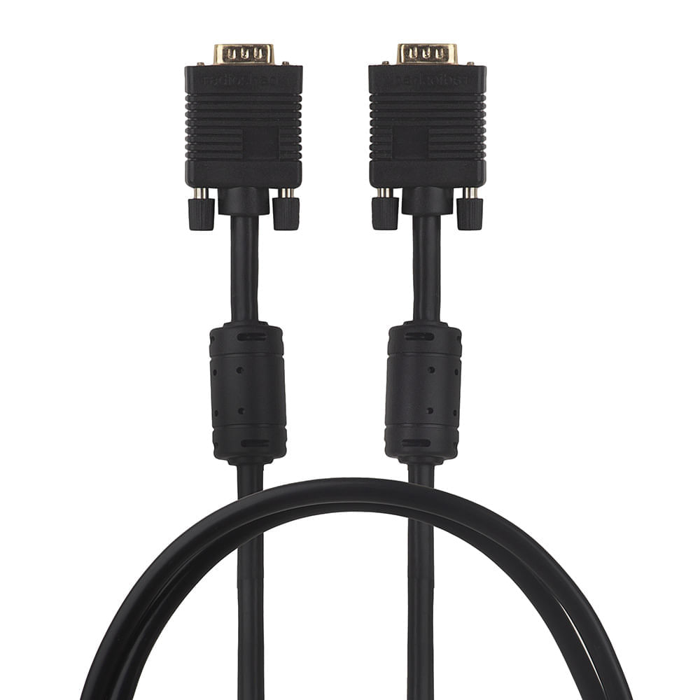 Cable monitor Radioshack SVGA, Hd15 macho a Hd15 macho, 1.8 metros, negro