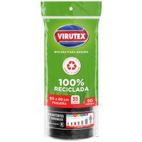 Bolsa para Basura VIRUTEX Negra 35L Rollo