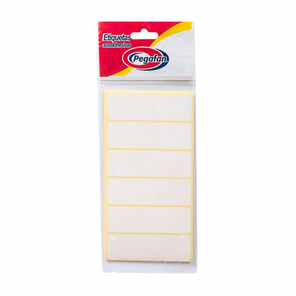 Etiqueta Autoadhesivas PEGAFAN 23.5x76mm Blanca Paquete 100un