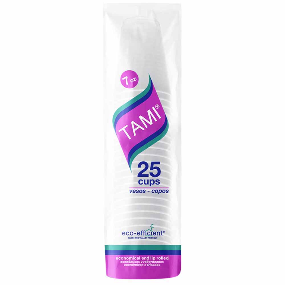 Vasos de Plástico TAMI 7 Oz Paquete 25un