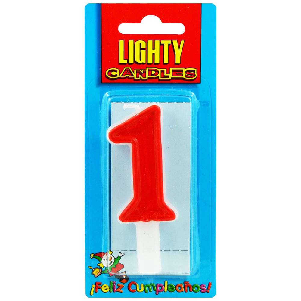 Vela Numérica LIGHTY-CANDLES N° 1 Blíster 1un