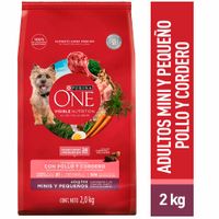 Comida para Perros PURINA ONE Adulto Razas Pequeñas Pollo Cordero Bolsa 2Kg