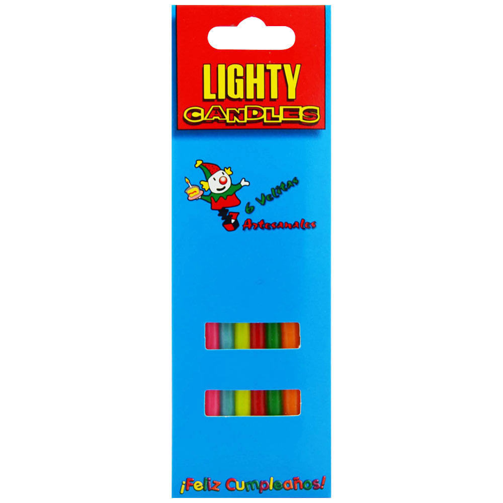 Velas LIGHTY-CANDLES Happy Birthday 9cm Paquete 16un