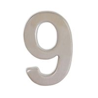 Número 9  en níquel mate