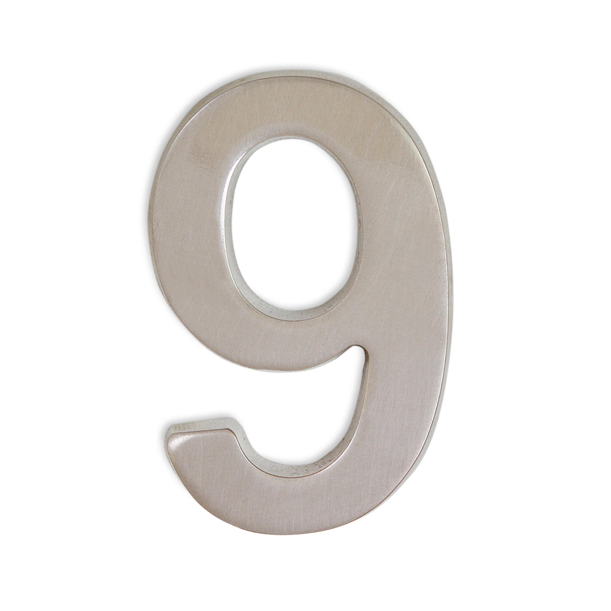 Número 9 en níquel mate