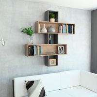 Repisa Wall 2B - Miel / Plomo