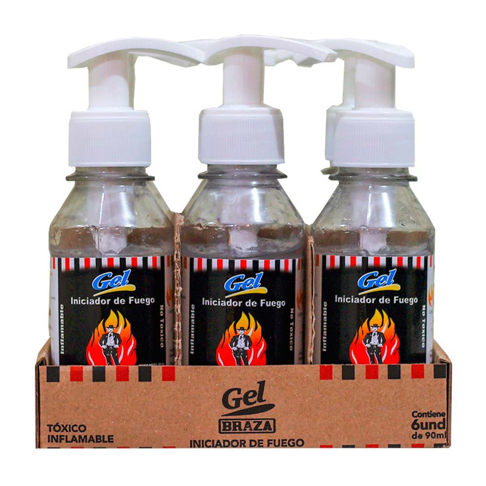 Braza Gel iniciador de fuego x 90ml