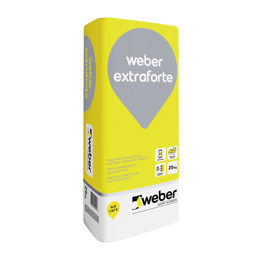 Pegamento en Polvo Extrafuerte Gris 25 kg Weber