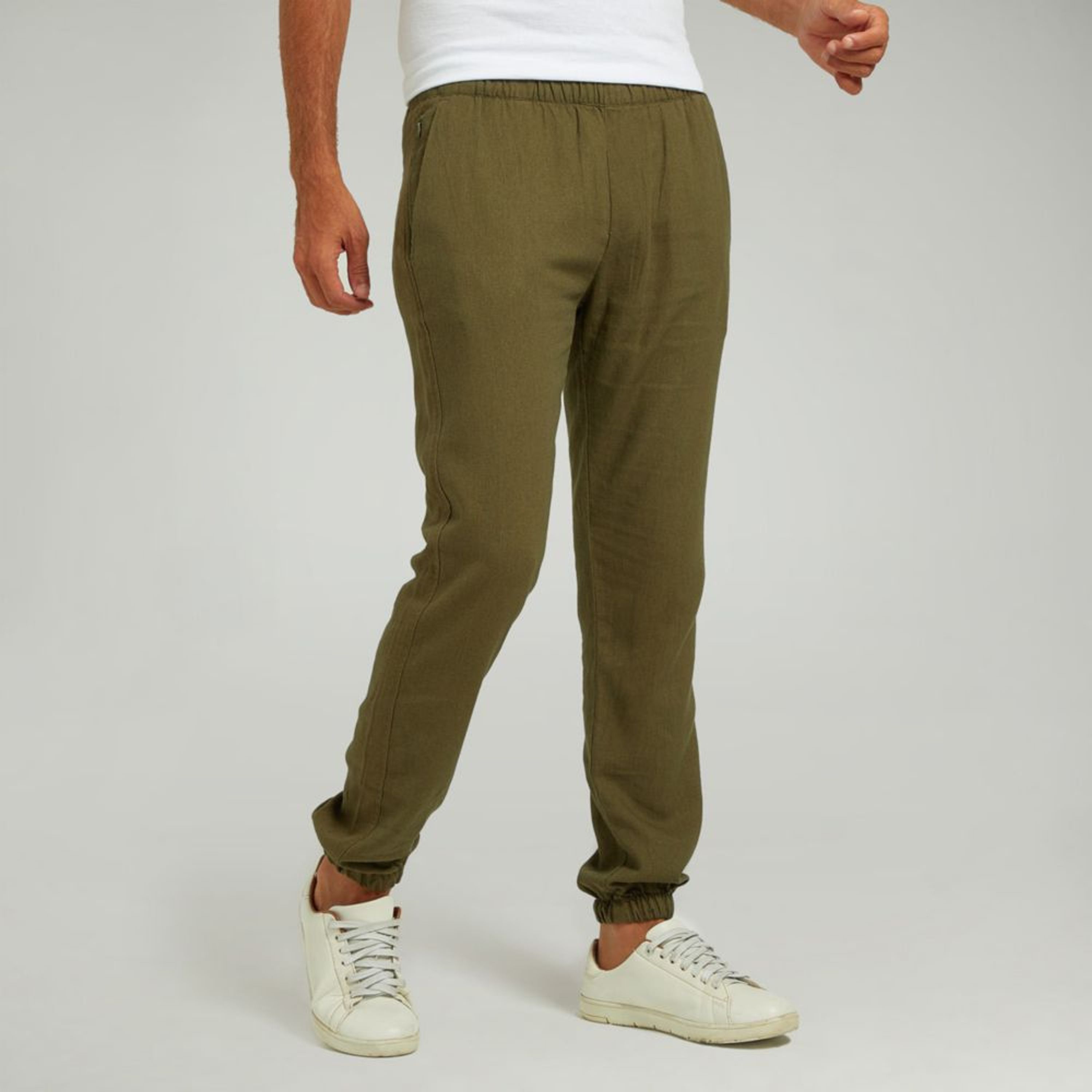Jogger Malabar En Algodón Y Lino Hombre Verde - Shopstar