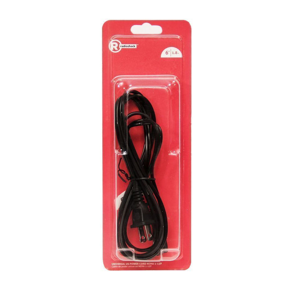 Cable De Poder Universal Nema 1 15P 6Ft Radioshack