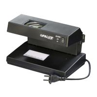 Detector de billetes falsos Opalux con luz uv 9w, sello de agua, lupa 220v