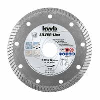 Disco diamantado corte fino cerámico Turbo 115mm KWB