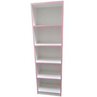 Librero Juvenil Blanco Borde Rosa