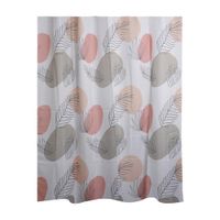 Cortina de Baño con Aros Naranja 180x180cm Poly Otoño