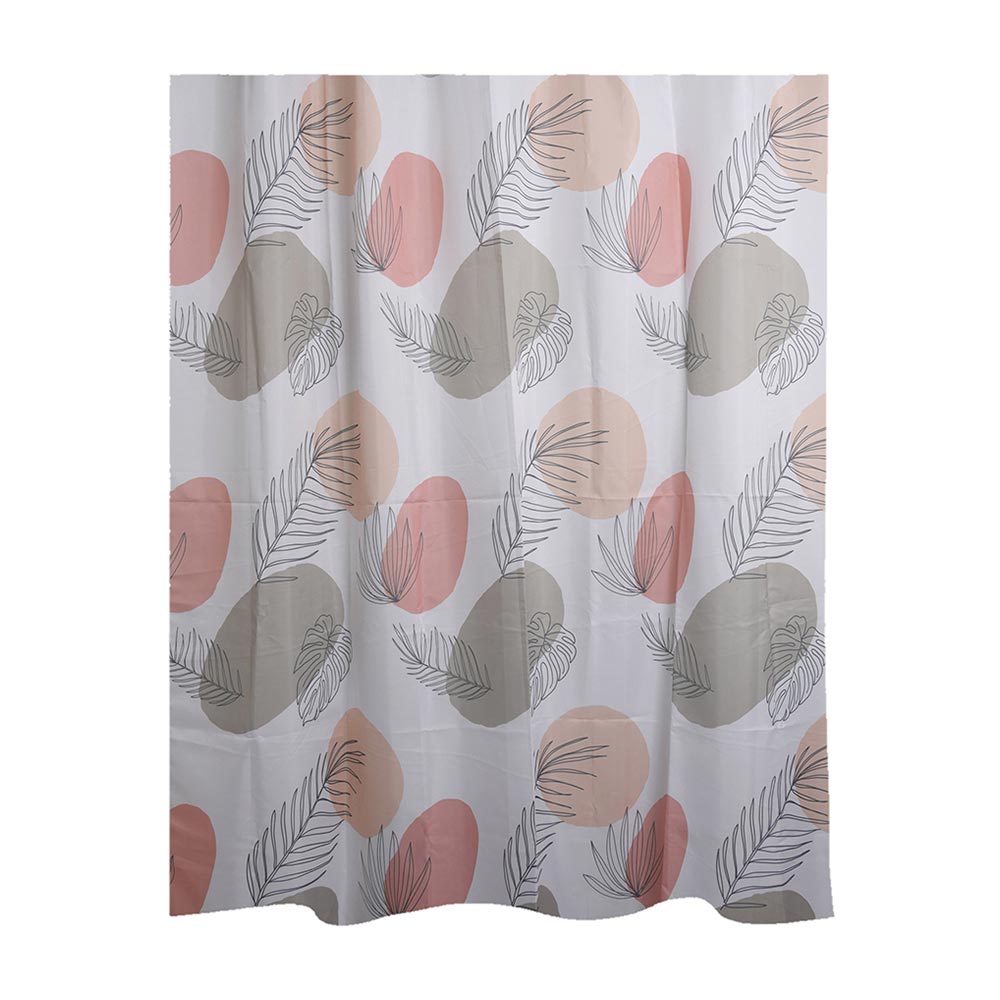 Cortina de Baño con Aros Naranja 180x180cm Poly Otoño