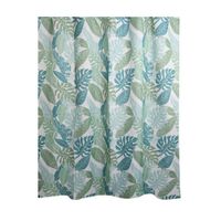 Cortina de Baño con Aros Naranja 180x180cm Poly Paradiso