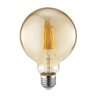 Lámpara G95 led de filamento 7W cálida E27