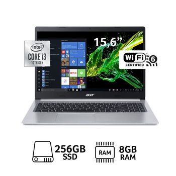 Laptop Acer Aspire 5 15.6" Intel Core i3 10110U 8GB RAM 256GB SSD