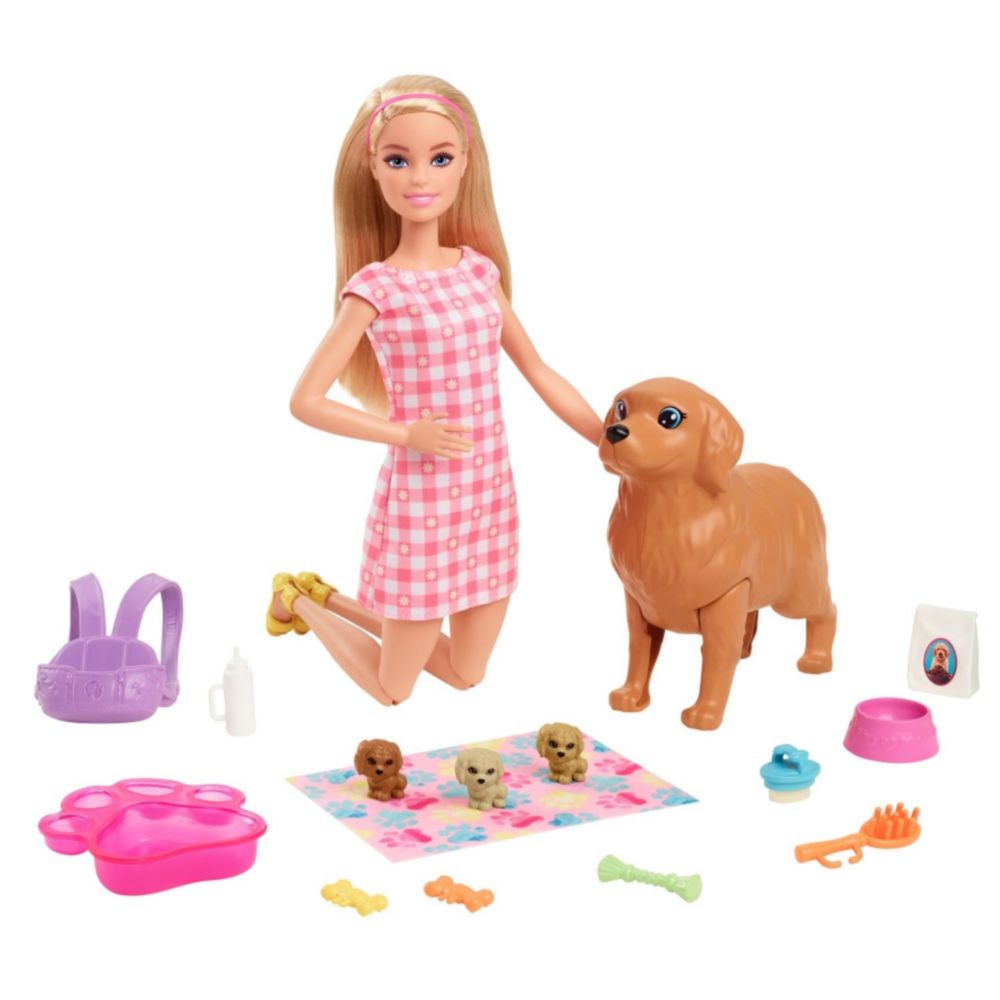 Muñeca Barbie Cachorros Recién Nacidos Hck75