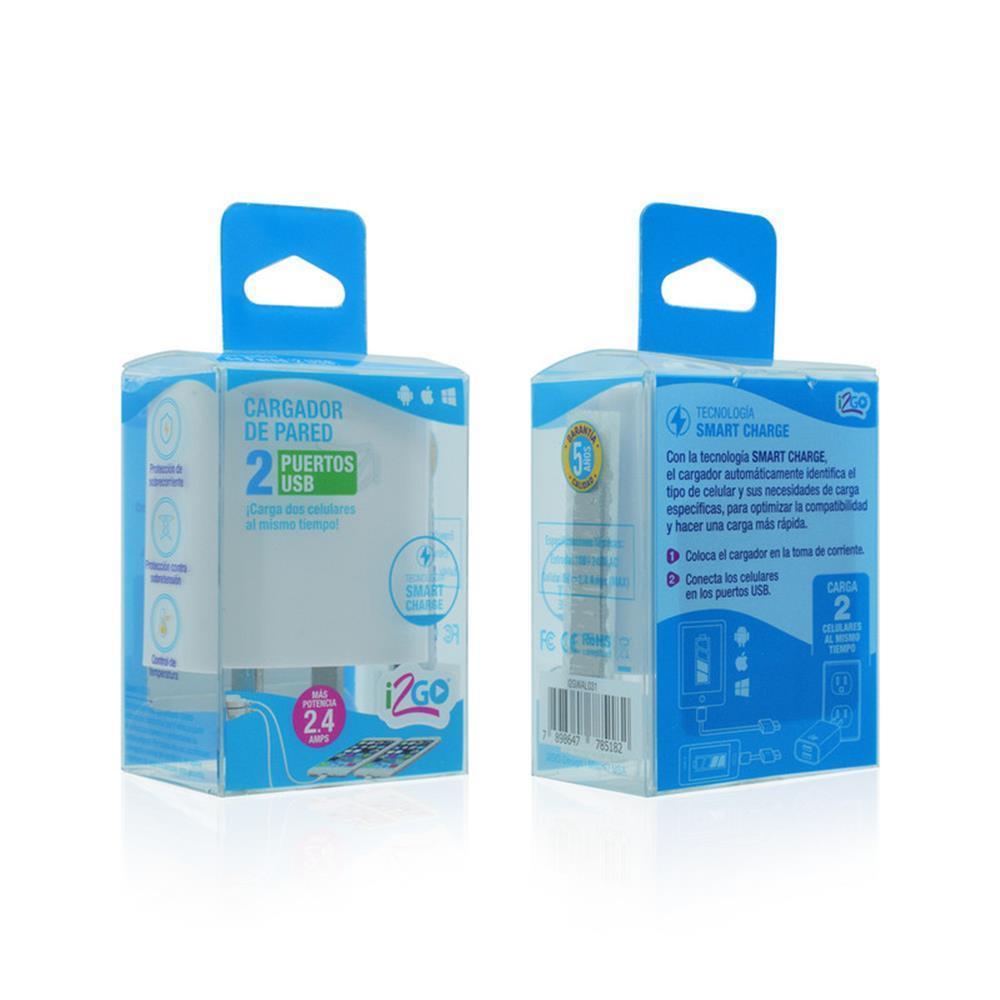 CARGADOR DE PARED 2 USB 2.4 AMP