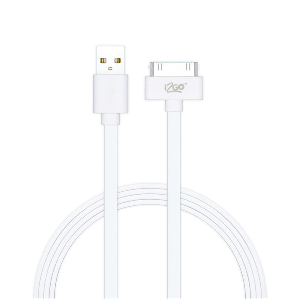 CABLE APPLE DE 30 PIN SYNC A USB BLANCO