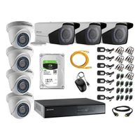 Kit 7 Cámaras de Seguridad Hikvision Full Hd 1080P mas Disco 1Tb P2p Mayor Alcance Varifocal Ip66